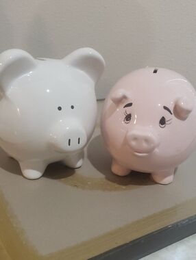 Vintage Russ Berrie Ceramic Piggy Banks